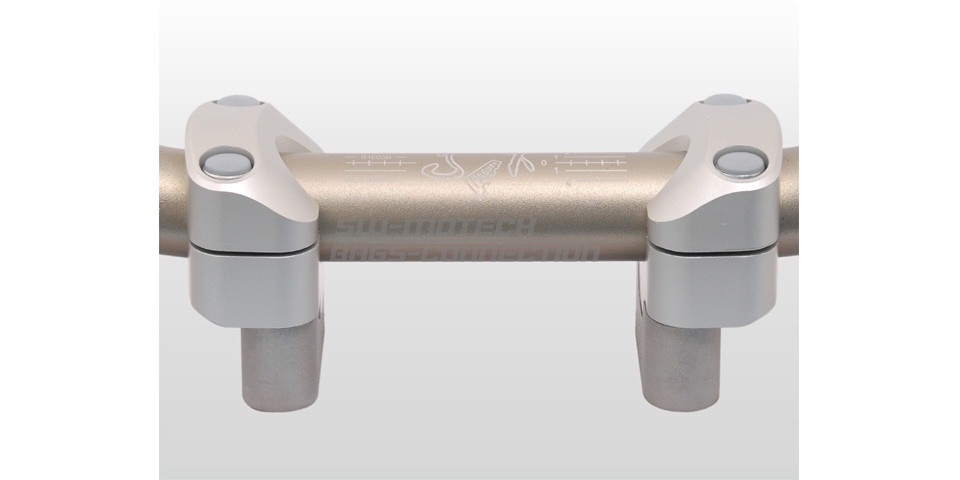 Проставки-переходники руля с ∅ 22 мм на ∅ 28 мм SW-Motech для мотоцикла Honda (высота 22 мм, серебро)