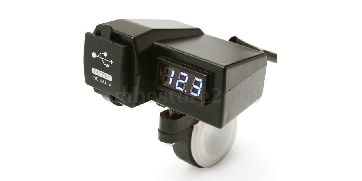 Розетка 2 USB 5V 3.1A + вольтметр для мотоцикла Honda
