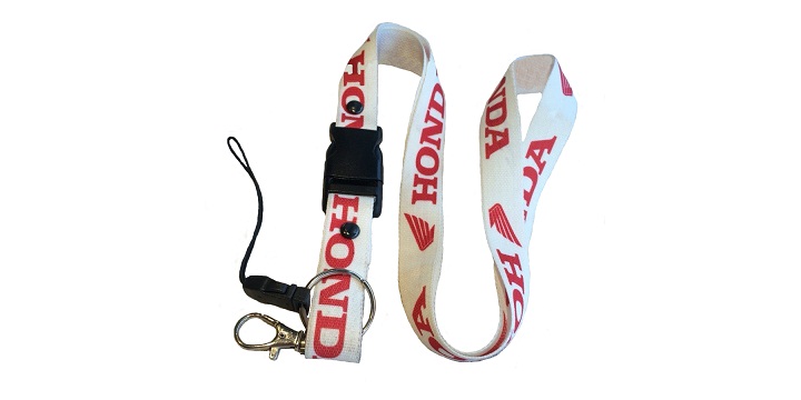 Шнурок для ключей Honda бело-красный