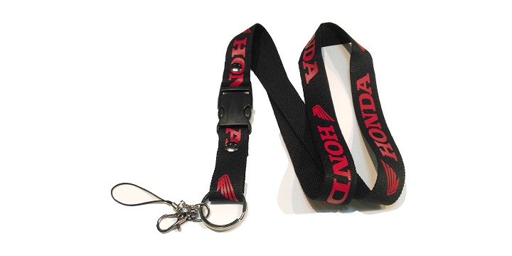 Шнурок для ключей Honda чёрно-красный