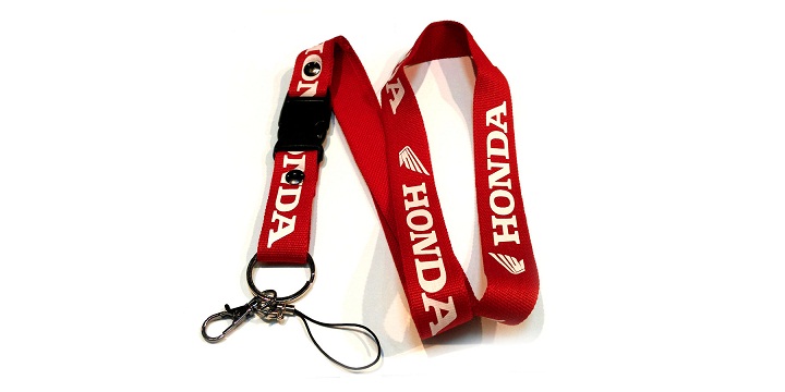 Шнурок для ключей Honda красно-белый