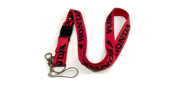 Шнурок для ключей Honda красно-чёрный