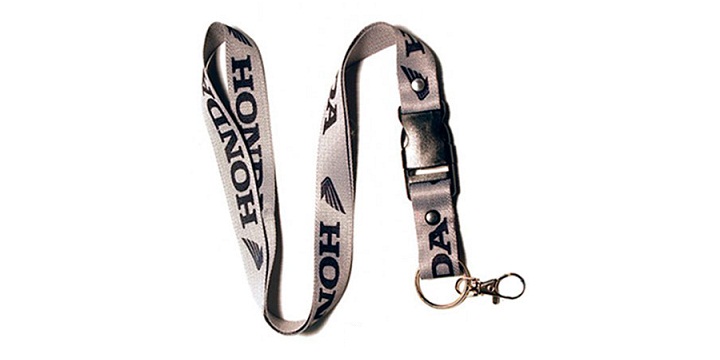 Шнурок для ключей Honda серо-чёрный