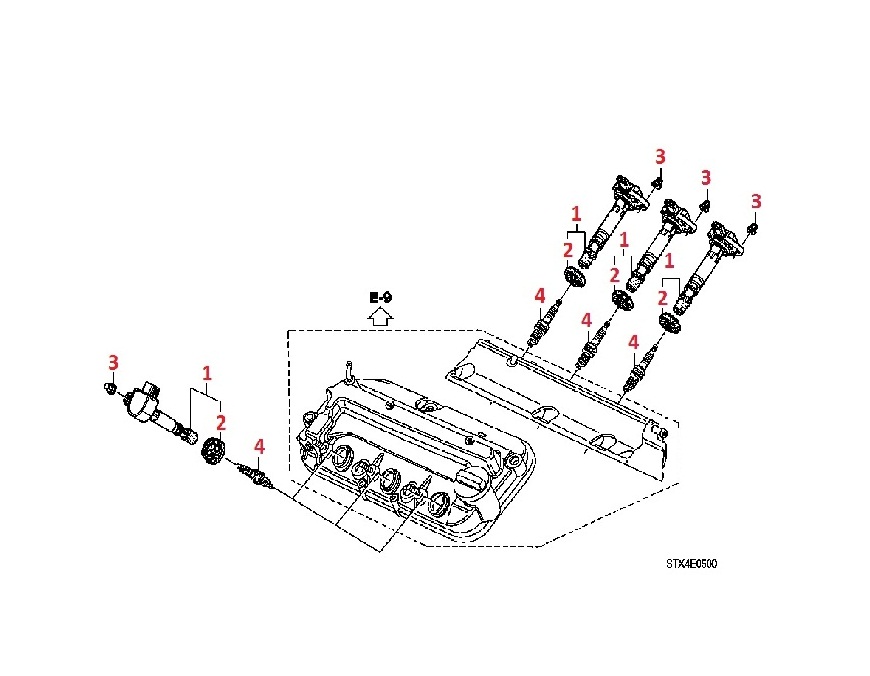 Система зажигания, катушки, свечи для Acura MDX 2