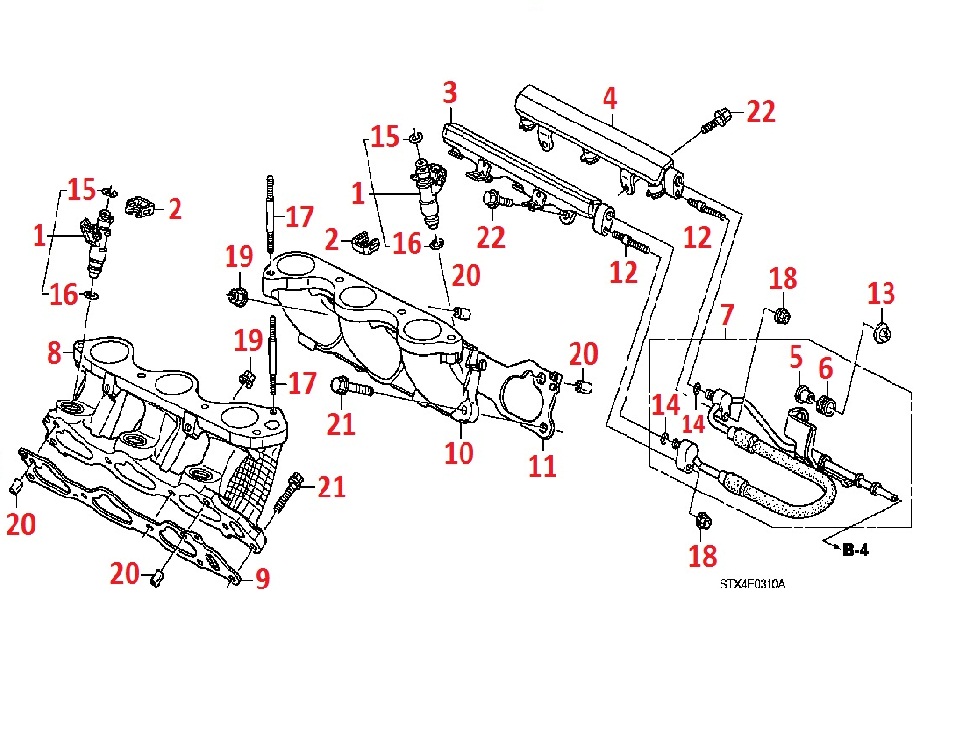 Топливный инжектор и комплектующие для Acura MDX 2