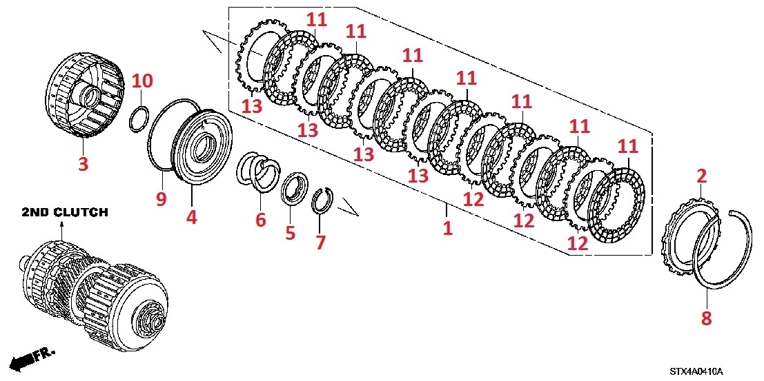 Вторая передача АТ для Acura MDX 2