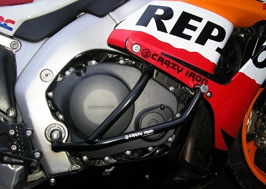 Защитные дуги + слайдеры Crazy Iron для мотоцикла Honda CBR1000RR Fireblade '04-'07 (3 точки опоры)