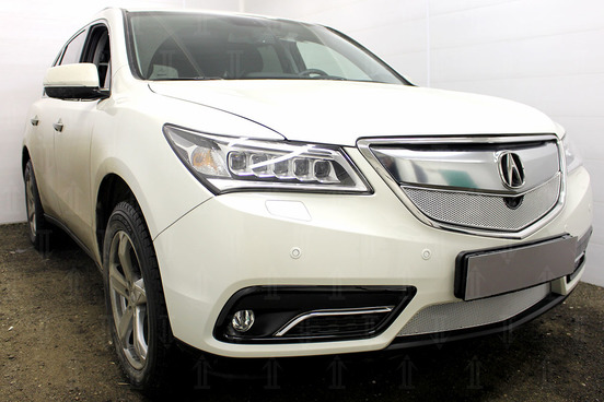 Защита верхней решетки радиатора Strelka (хром) для Acura MDX III