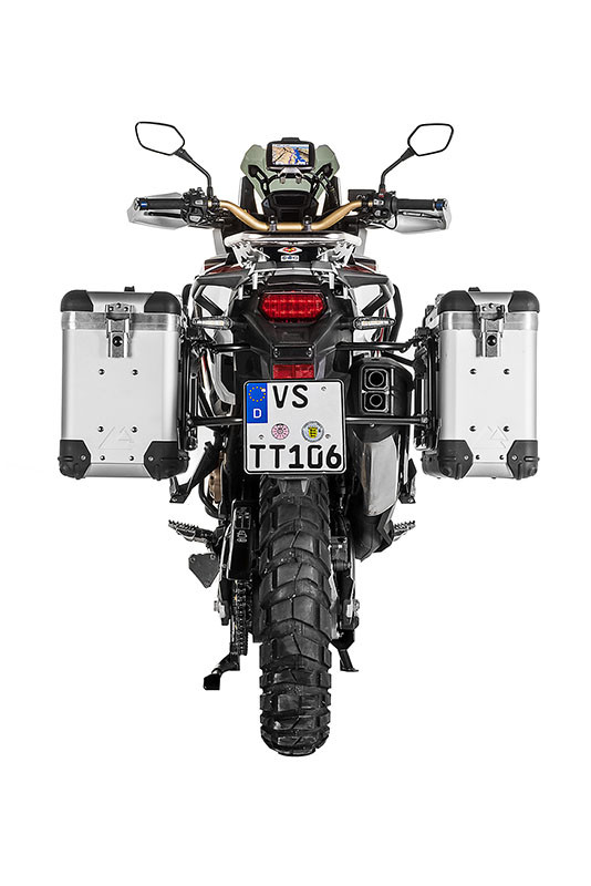 Комплект Алюминиевых кофров и креплений Touratech ZEGA PRO 2 (серый матовый) 31/38 литров для мотцикла Honda CRF1000L Africa Twin