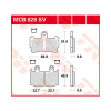 Колодки тормозные передние TRW MCB828SV для мотоцикла Honda VFR1200F Колодки тормозные передние TRW MCB828SV для мотоцикла Honda VFR1200F