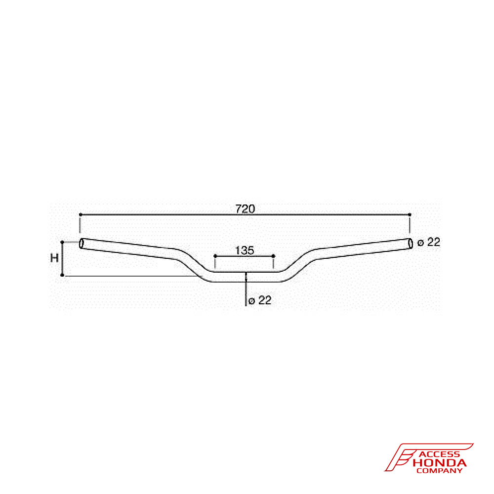 Руль Rizoma Ø 22мм, подъём 45мм (MA001) Руль Rizoma Ø 22мм, подъём 45мм (MA001)