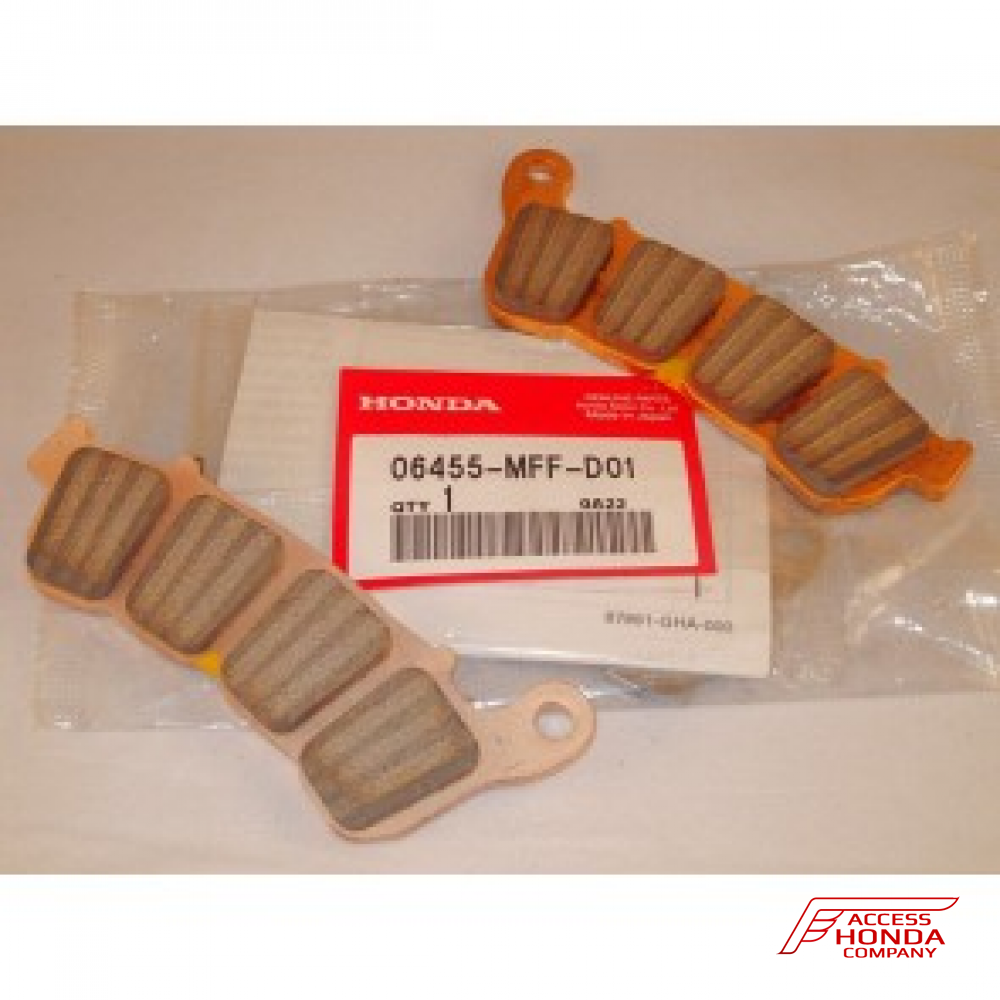 Оригинальные передние тормозные колодки для мотоцикла HONDA 06455MFFD01 (06455-MFF-D01) Оригинальные передние тормозные колодки для мотоцикла HONDA 06455MFFD01 (06455-MFF-D01)