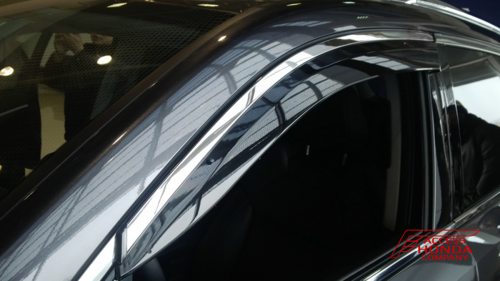 Оригинальные дефлекторы с молдингом из нержавеющей стали Acura MDX 3 Оригинальные дефлекторы с молдингом из нержавеющей стали Acura MDX 3