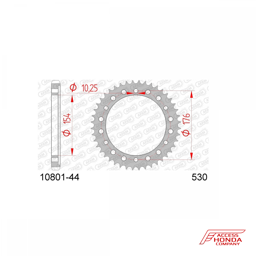 Звезда ведомая (задняя) AFAM под 530 цепь (JTR1340) Звезда ведомая (задняя) AFAM под 530 цепь (JTR1340)