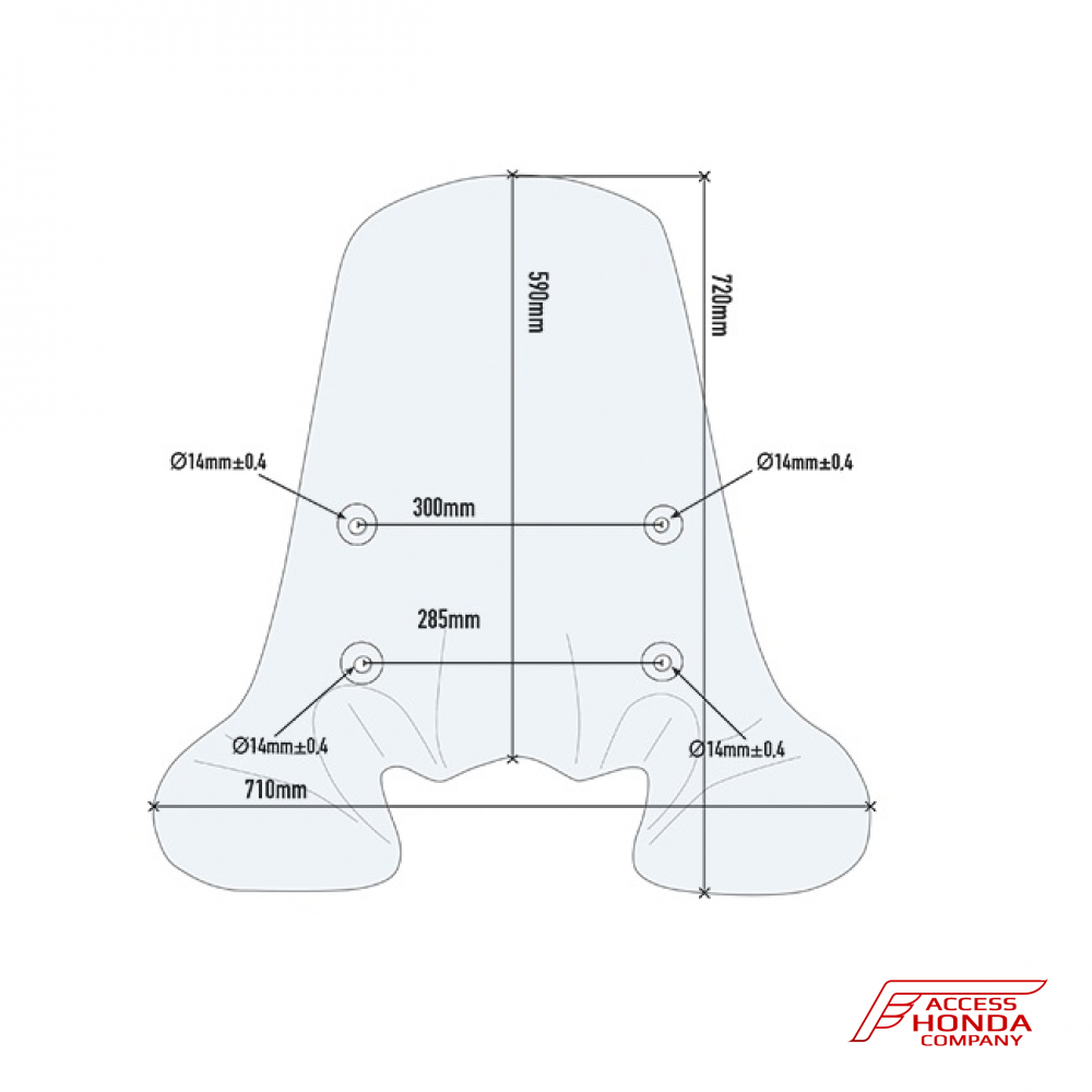 Ветровое стекло Givi / Kappa для Honda SH 125i/150i 2012-2018 Ветровое стекло Givi / Kappa для Honda SH 125i/150i 2012-2018