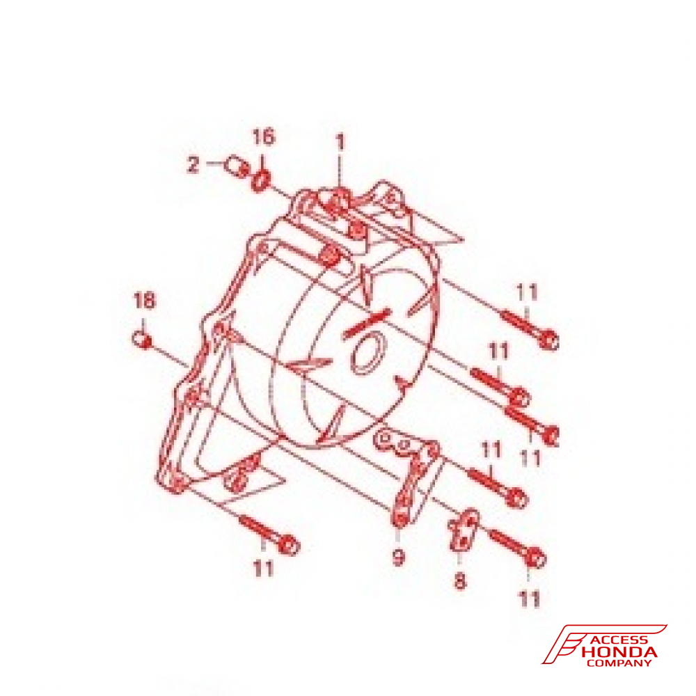 Оригинальная крышка двигателя (генератора) для мотоцикла Honda VFR1200F/FD/X/XD 11320MGE010 (11320-MGE-010) Оригинальная крышка двигателя (генератора) для мотоцикла Honda VFR1200F/FD/X/XD 11320MGE010 (11320-MGE-010)