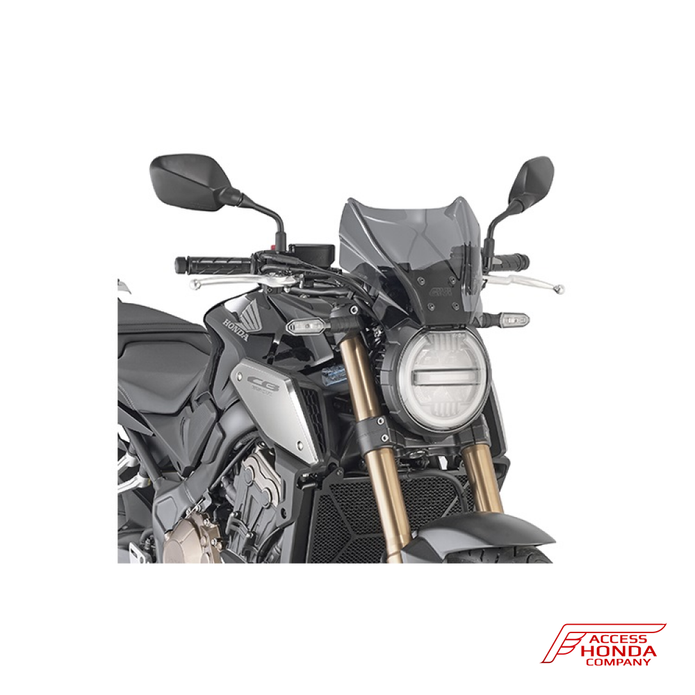 Дымчатое ветровое стекло Givi / Kappa для Honda CB650R 2019- / CB1000R 2019- Дымчатое ветровое стекло Givi / Kappa для Honda CB650R 2019- / CB1000R 2019-