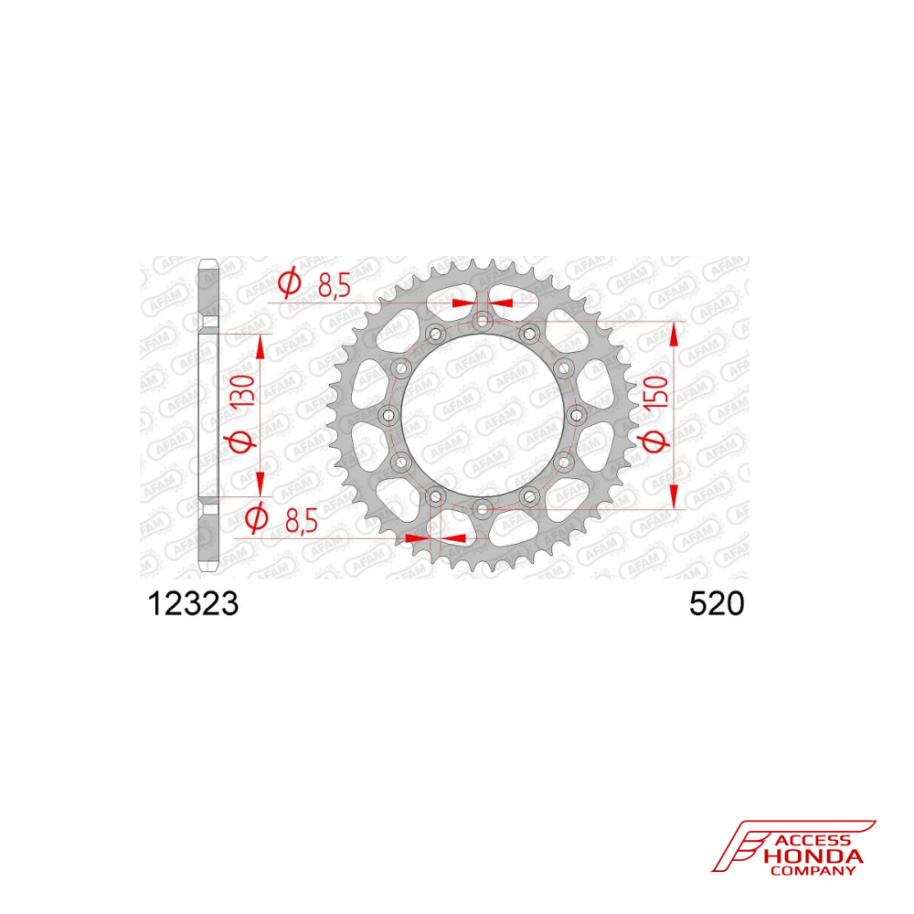 Звезда ведомая (задняя) AFAM под 520 цепь (JTR245/2.49) Звезда ведомая (задняя) AFAM под 520 цепь (JTR245/2.49)
