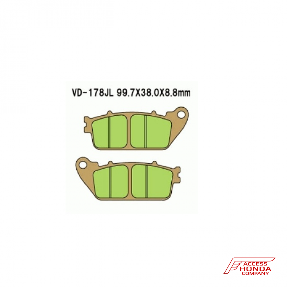 Тормозные колодки VESRAH VD 178JL для мотоциклов Honda Тормозные колодки VESRAH VD 178JL для мотоциклов Honda