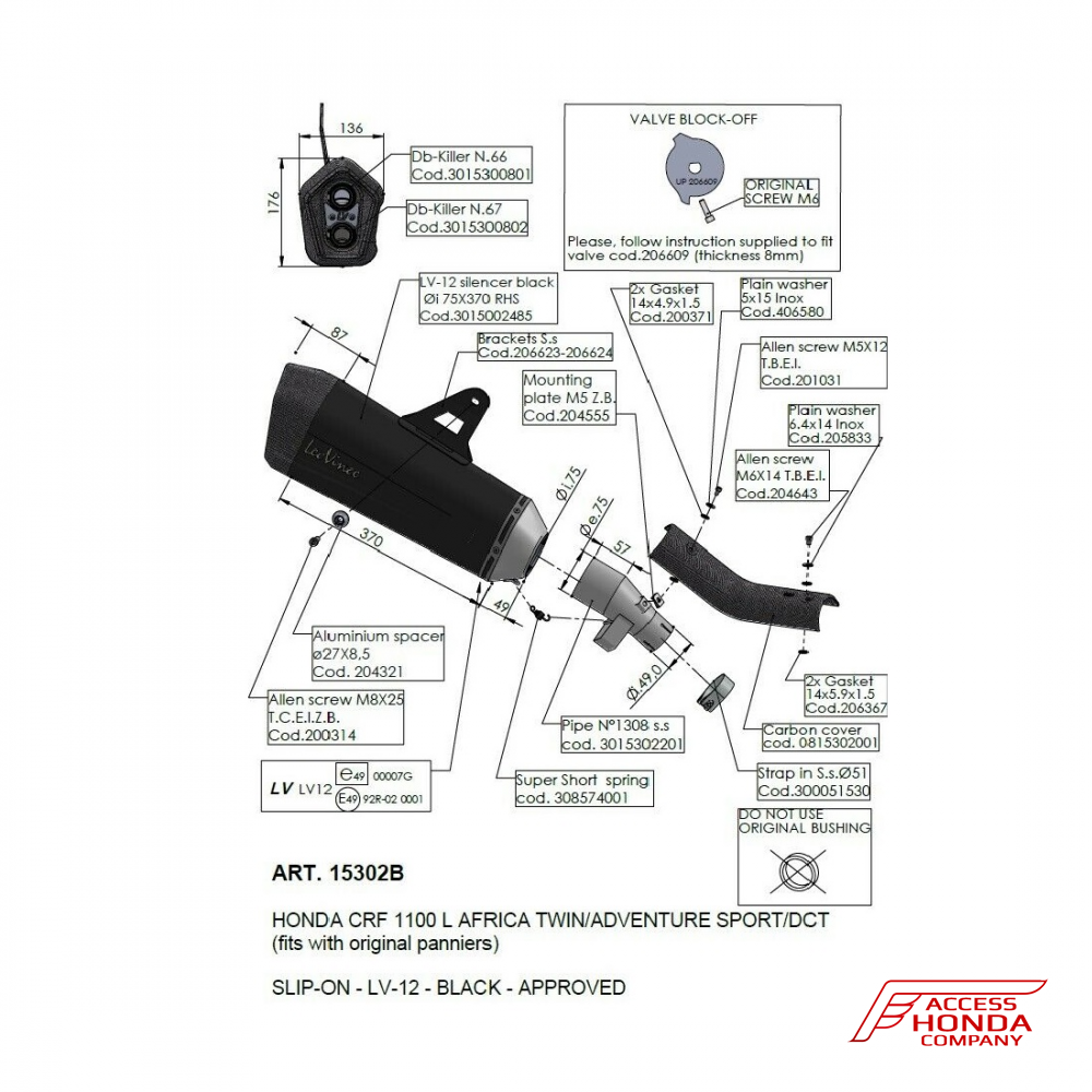 Выхлопная система LeoVince LV-12 для мотоцикла Honda CRF1100L Africa Twin / Adventure Sport / DCT 2020 Выхлопная система LeoVince LV-12 для мотоцикла Honda CRF1100L Africa Twin / Adventure Sport / DCT 2020