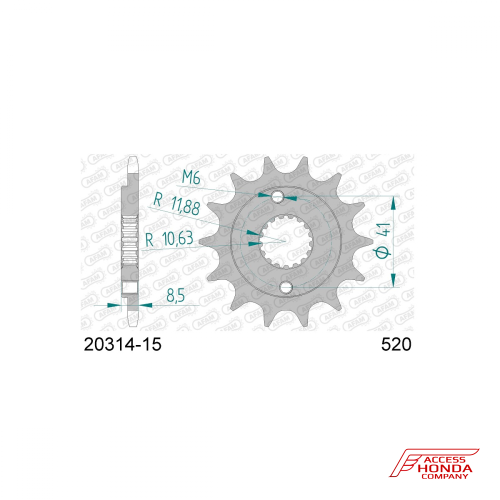 Звезда ведущая (передняя) AFAM под 520 цепь (JTF1322) Звезда ведущая (передняя) AFAM под 520 цепь (JTF1322)