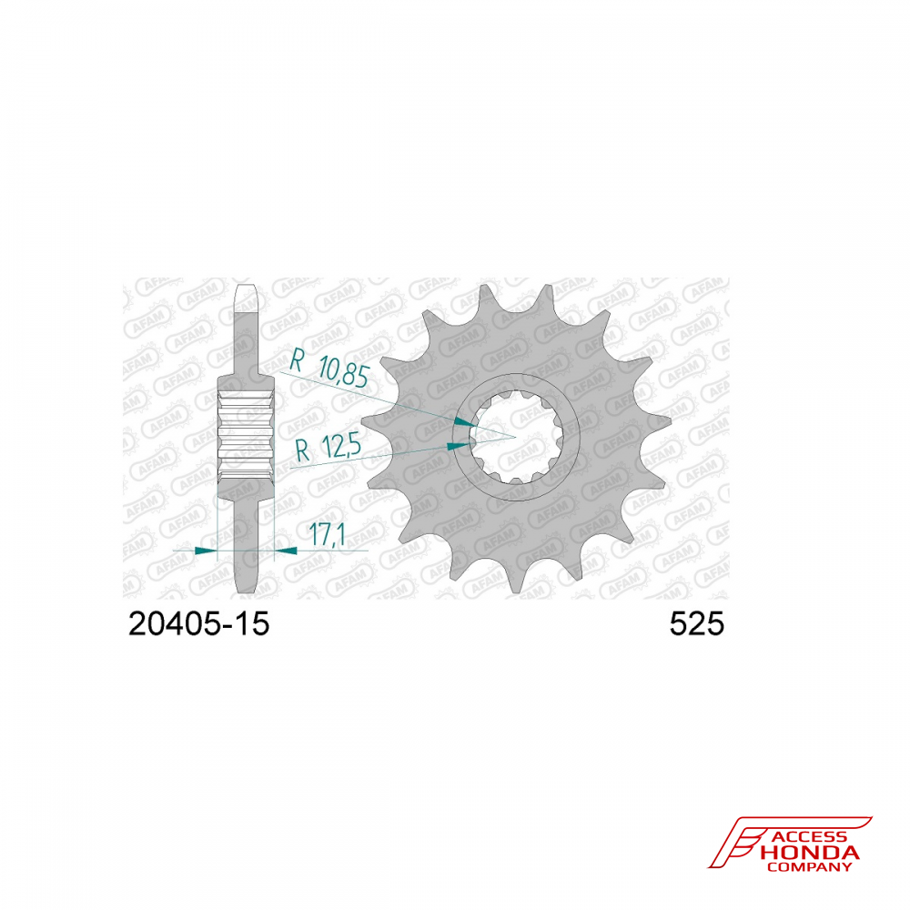 Звезда ведущая (передняя) AFAM под 525 цепь (JTF297) Звезда ведущая (передняя) AFAM под 525 цепь (JTF297)