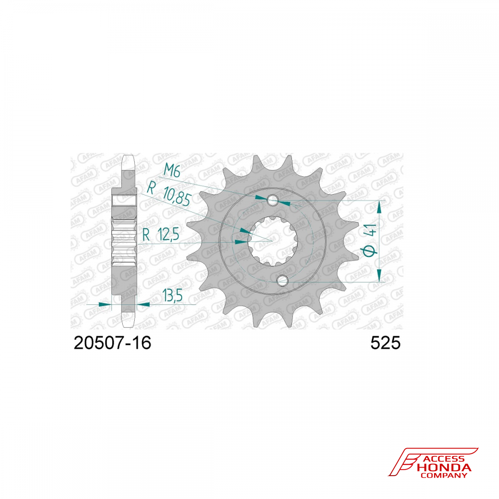 Звезда ведущая (передняя) AFAM под 525 цепь (JTF296) Звезда ведущая (передняя) AFAM под 525 цепь (JTF296)