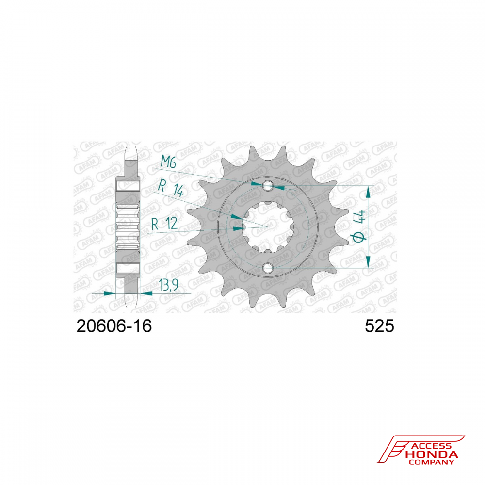 Звезда ведущая (передняя) AFAM под 525 цепь (JTF314) Звезда ведущая (передняя) AFAM под 525 цепь (JTF314)