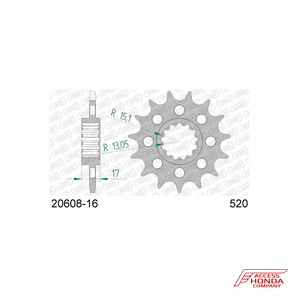 Звезда ведущая (передняя) AFAM под 520 цепь (JTF1269) Звезда ведущая (передняя) AFAM под 520 цепь (JTF1269)