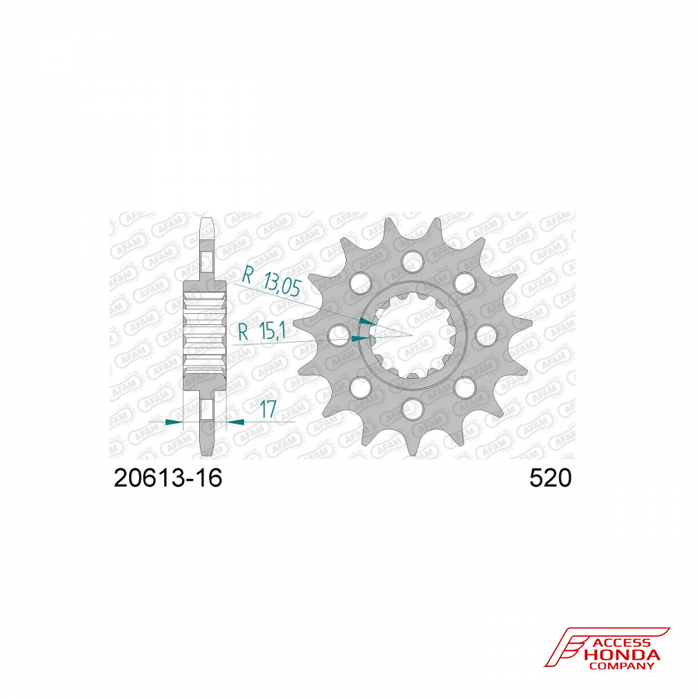 Звезда ведущая (передняя) AFAM под 520 цепь (JTF1269) Звезда ведущая (передняя) AFAM под 520 цепь (JTF1269)