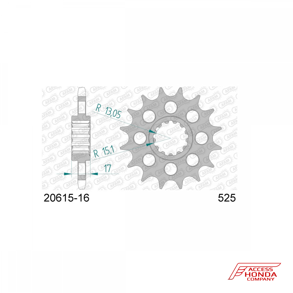 Звезда ведущая (передняя) AFAM под 525 цепь Звезда ведущая (передняя) AFAM под 525 цепь