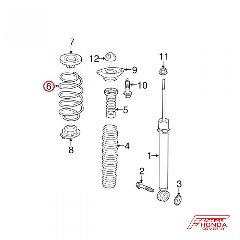 Пружина задней подвески для Honda CR-V 5 поколения Пружина задней подвески для Honda CR-V 5 поколения