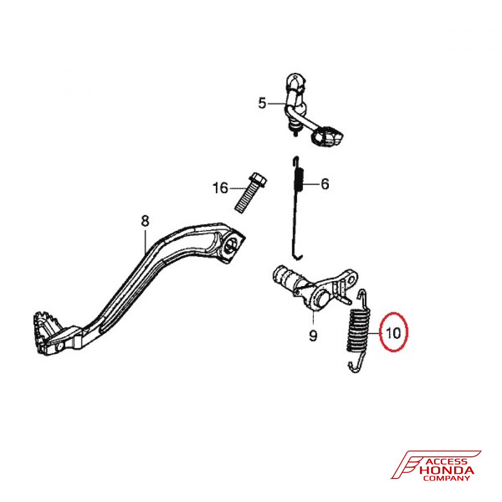 Пружина тормозной педали для Honda Africa Twin CRF1000L 2016-2017 Пружина тормозной педали для Honda Africa Twin CRF1000L 2016-2017