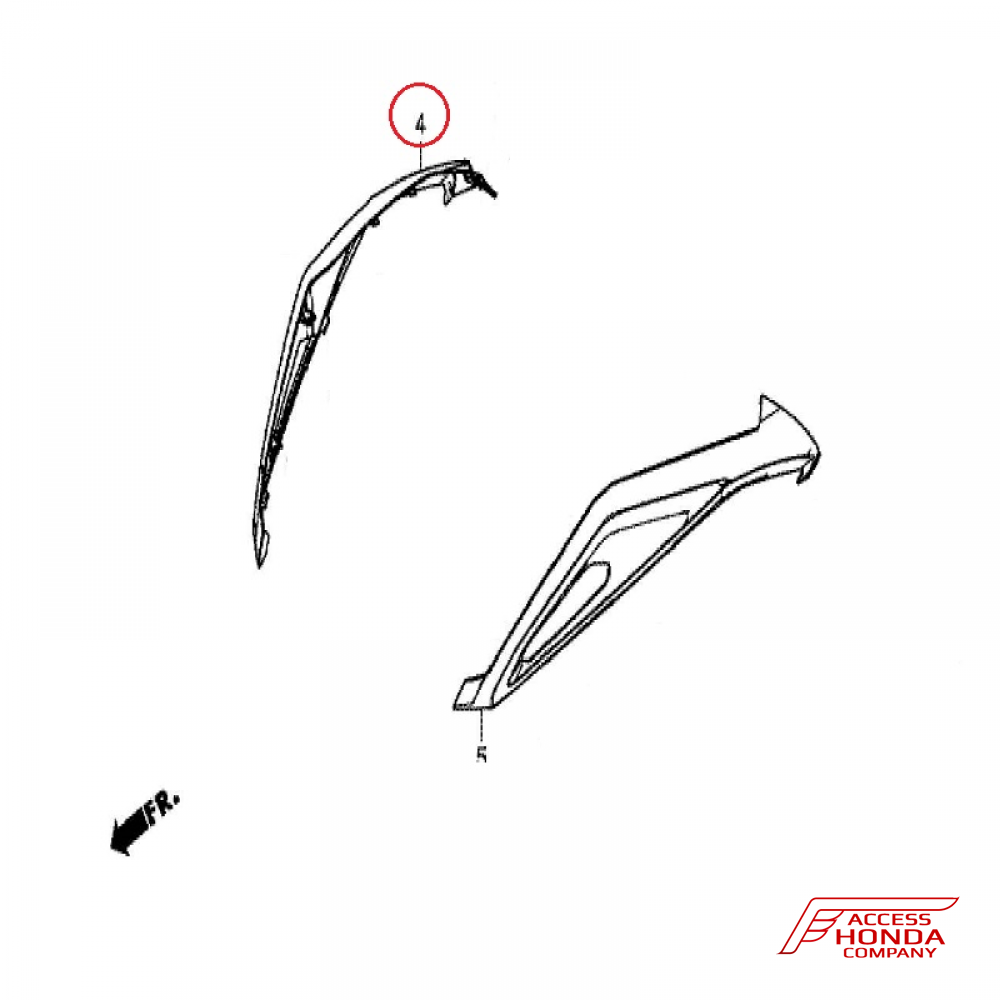 Оригинальная боковая верхняя облицовочная панель (правая) / обтекатель морды для Honda NC750X 2016- (Color: Матовый жемчужно-белый, NHB54P, Matte Pearl Glare White) Оригинальная боковая верхняя облицовочная панель (правая) / обтекатель морды для Honda NC750X 2016- (Color: Матовый жемчужно-белый, NHB54P, Matte Pearl Glare White)