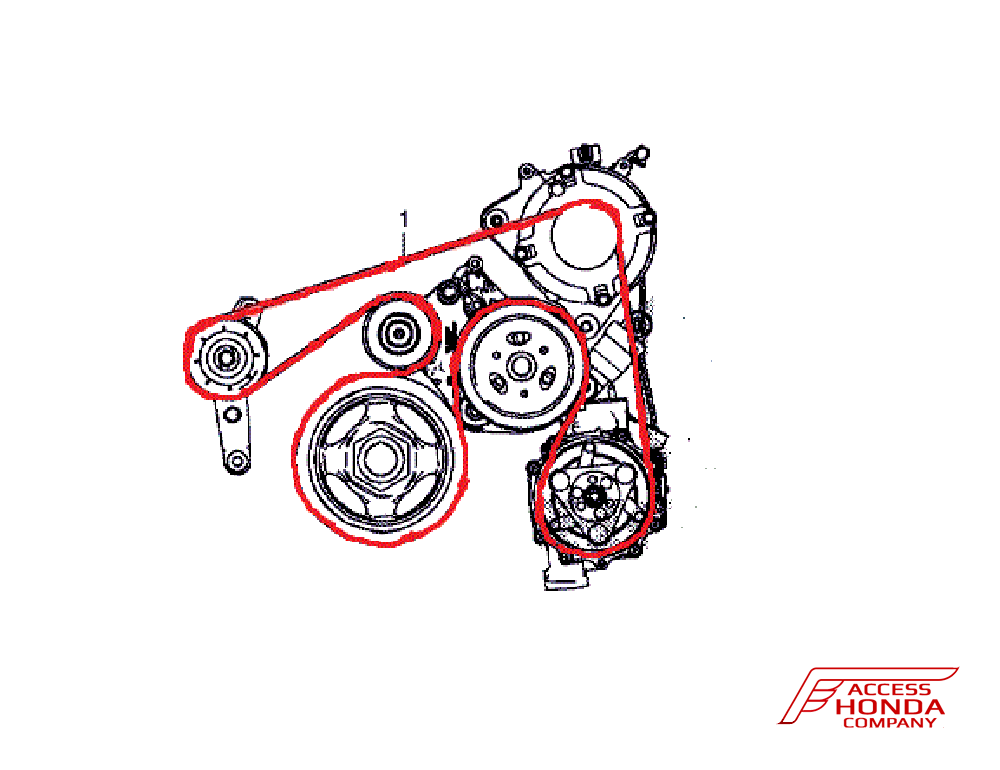 Ремень приводной генератора Civic 5d 9 поколения Honda 31110R1AA02 Ремень приводной генератора Civic 5d 9 поколения Honda 31110R1AA02
