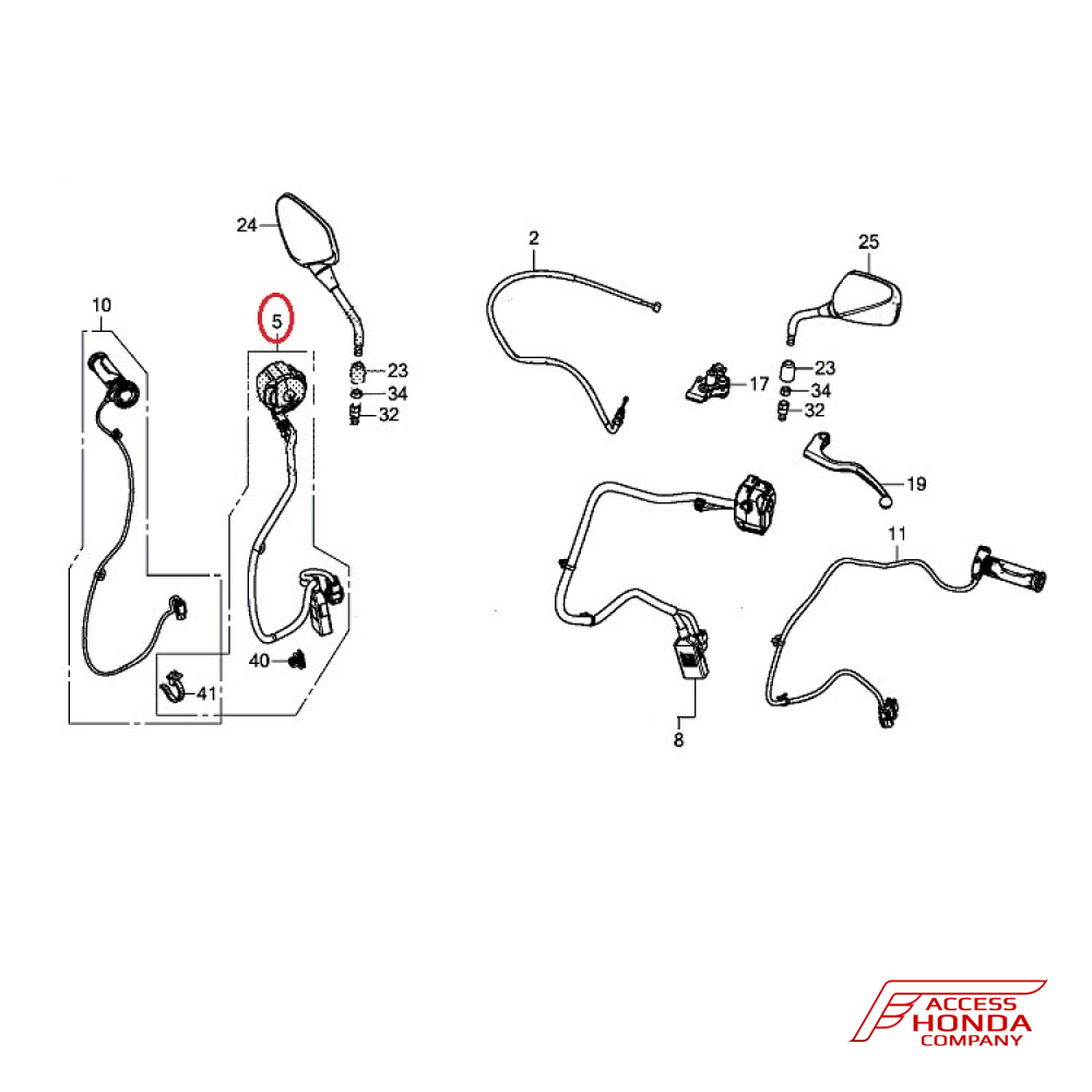Пульт на руль (правый) для Honda Africa Twin CRF1000 Adventure 2018- Пульт на руль (правый) для Honda Africa Twin CRF1000 Adventure 2018-