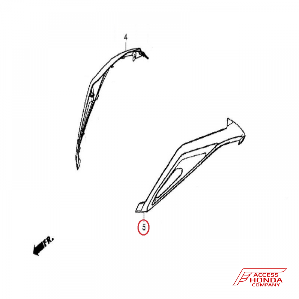 Оригинальная боковая верхняя облицовочная панель (левая) / обтекатель морды для Honda NC750X 2016- (Color: Черный матовый металлик, NH436M, Matt Gunpowder Black Metallic) Оригинальная боковая верхняя облицовочная панель (левая) / обтекатель морды для Honda NC750X 2016- (Color: Черный матовый металлик, NH436M, Matt Gunpowder Black Metallic)