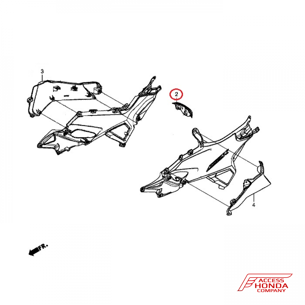 Задняя облицовочная панель багажного отделения для Honda NC750X 2016- (Color: Черный матовый металлик NH436M) Задняя облицовочная панель багажного отделения для Honda NC750X 2016- (Color: Черный матовый металлик NH436M)