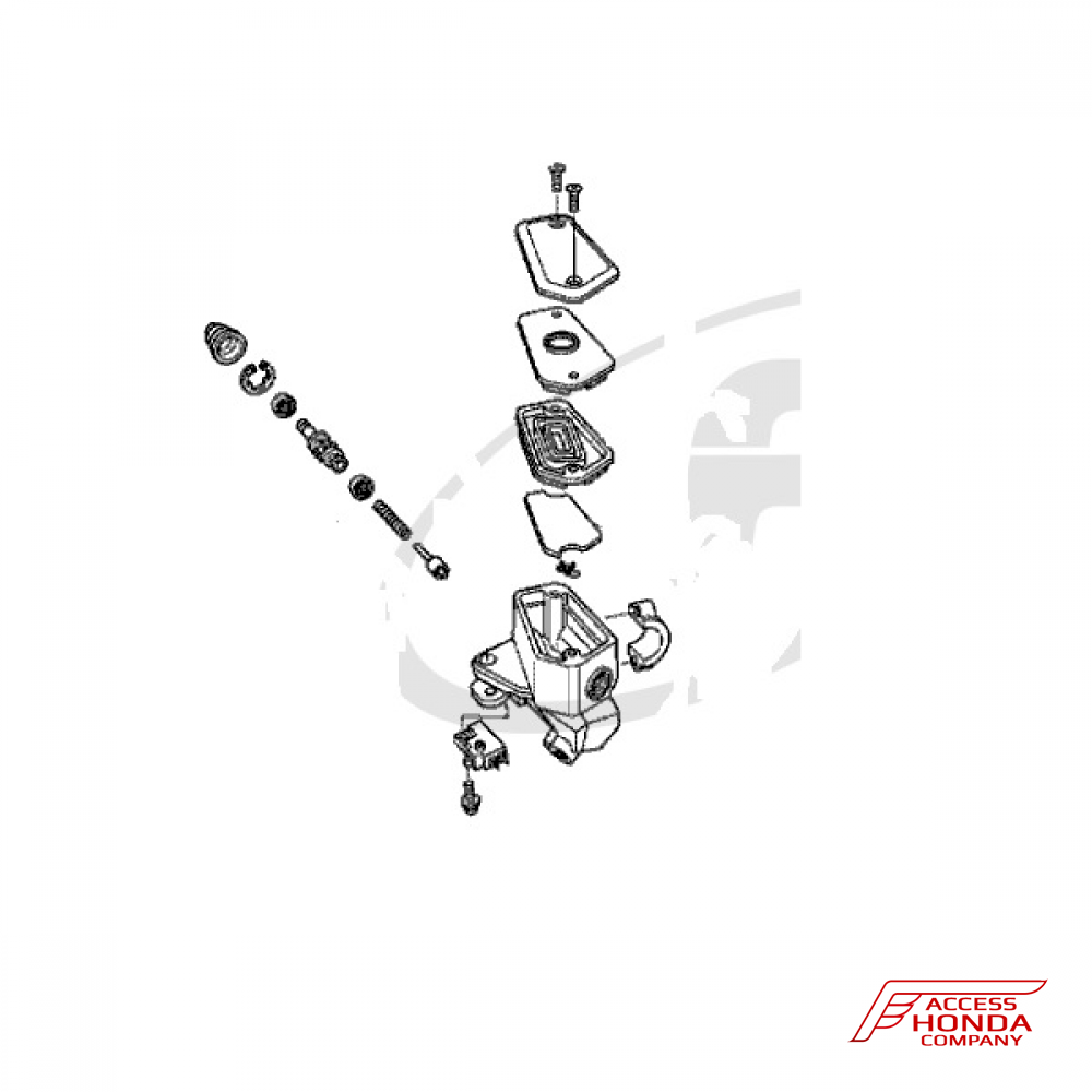 Главный цилиндр переднего тормоза в сборе с бачком для Honda VFR1200F/FD Главный цилиндр переднего тормоза в сборе с бачком для Honda VFR1200F/FD