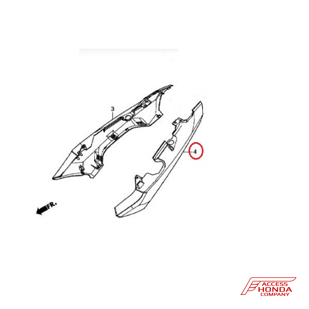 Задняя облицовочная панель (левая) / обтекатель хвоста для Honda NC750X 2016- (Color: Красный, R342C, Candy Prominence Red) Задняя облицовочная панель (левая) / обтекатель хвоста для Honda NC750X 2016- (Color: Красный, R342C, Candy Prominence Red)