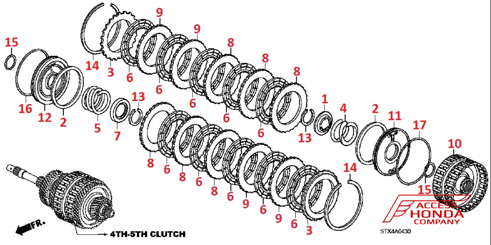 Четвертая и пятая передачи АТ для Acura MDX 2 Четвертая и пятая передачи АТ для Acura MDX 2