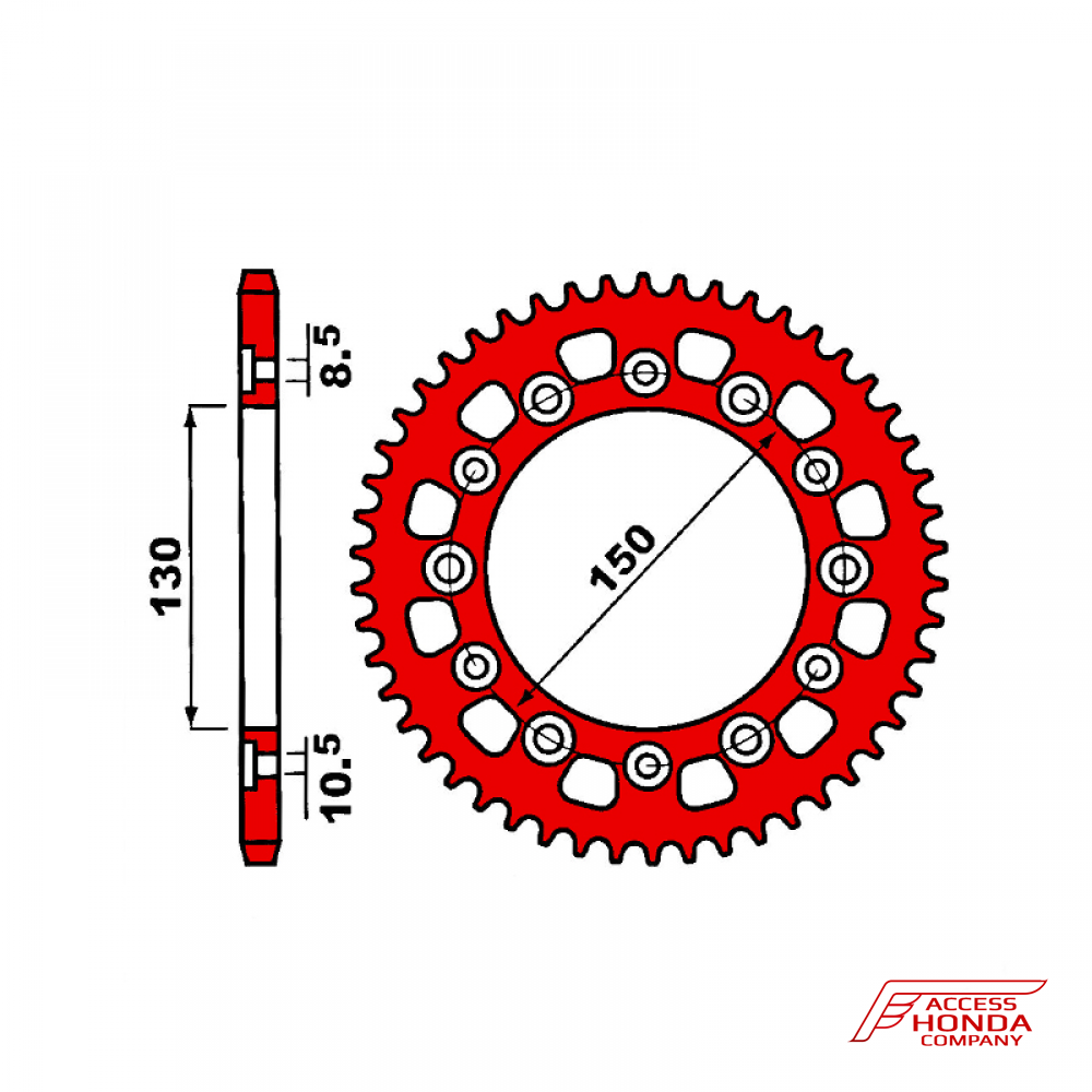 Звезда задняя ведомая PBR 4309 под 520 цепи Звезда задняя ведомая PBR 4309 под 520 цепи