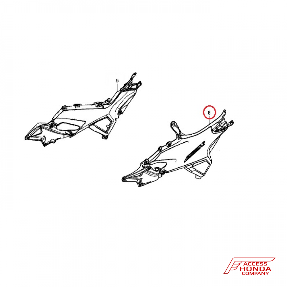 Оригинальная боковая облицовочная панель (левая) для Honda NC750X 2016- Оригинальная боковая облицовочная панель (левая) для Honda NC750X 2016-