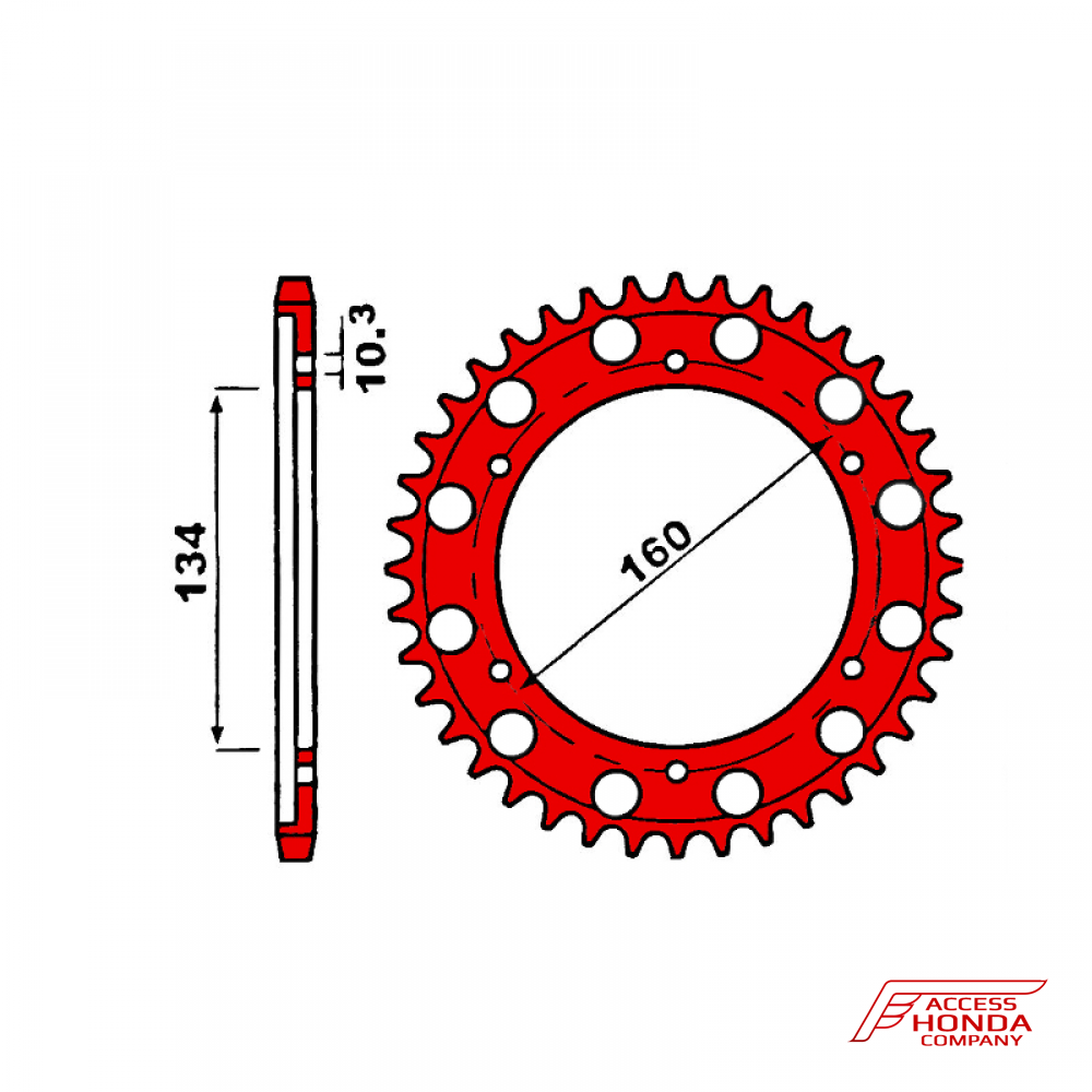 Звезда задняя ведомая PBR 4399 под 530 цепи Звезда задняя ведомая PBR 4399 под 530 цепи