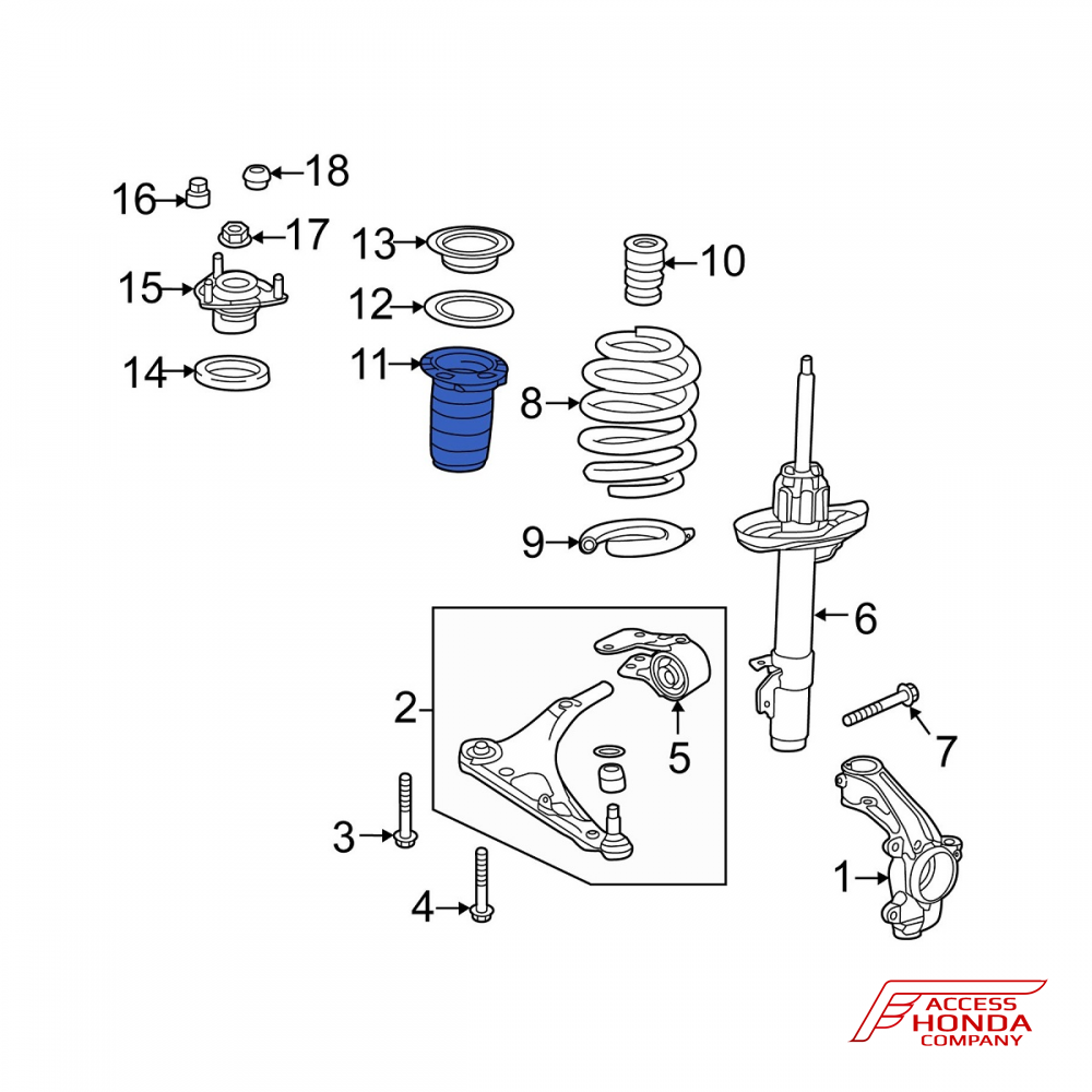Пыльники передних амортизаторов для Honda Pilot 3 51402TZ5A11 Пыльники передних амортизаторов для Honda Pilot 3 51402TZ5A11