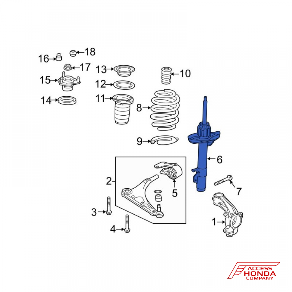 Амортизаторы передние для Honda Pilot 3 Амортизаторы передние для Honda Pilot 3