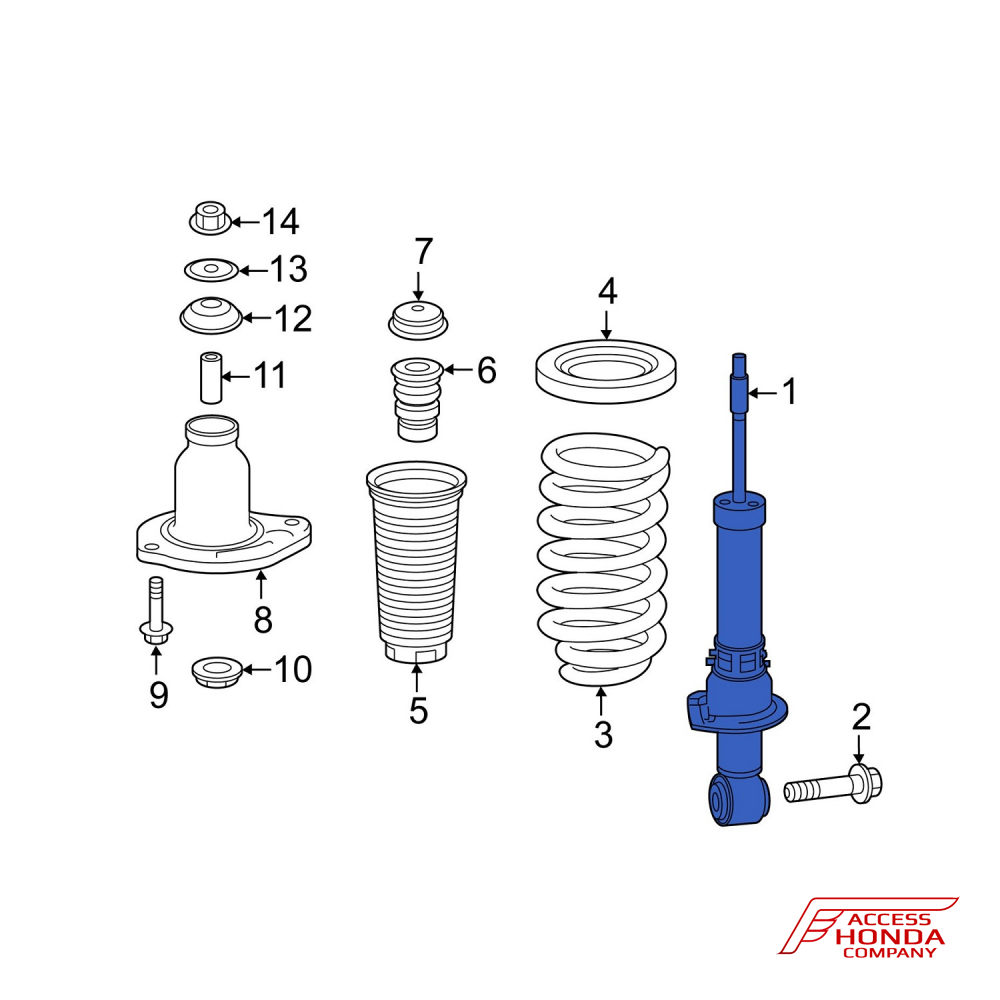 Амортизатор задний Honda Pilot 3 52611TG7A01 Амортизатор задний Honda Pilot 3 52611TG7A01