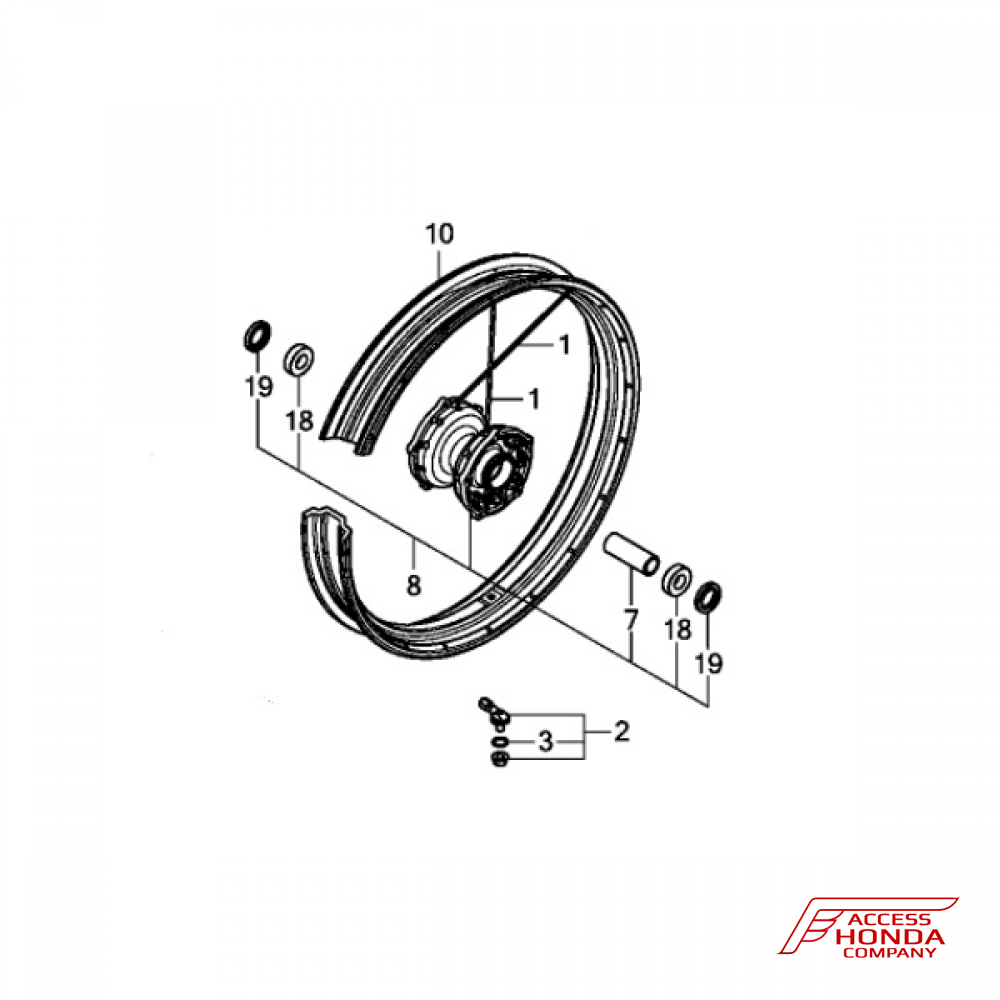 Оригинальное колесо переднее в сборе для Honda CRF1100 Africa Twin Adventure 2020- Оригинальное колесо переднее в сборе для Honda CRF1100 Africa Twin Adventure 2020-