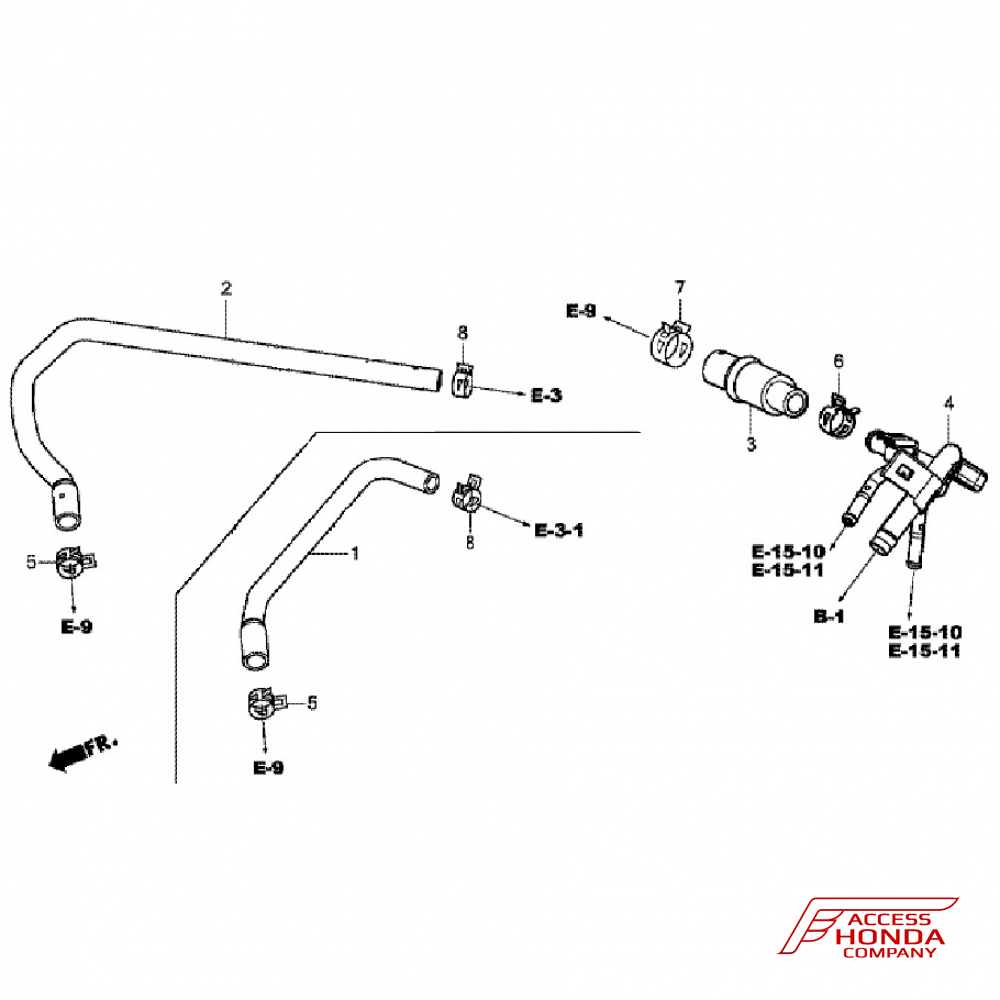 Патрубок сапуна Honda Pilot 3 Патрубок сапуна Honda Pilot 3