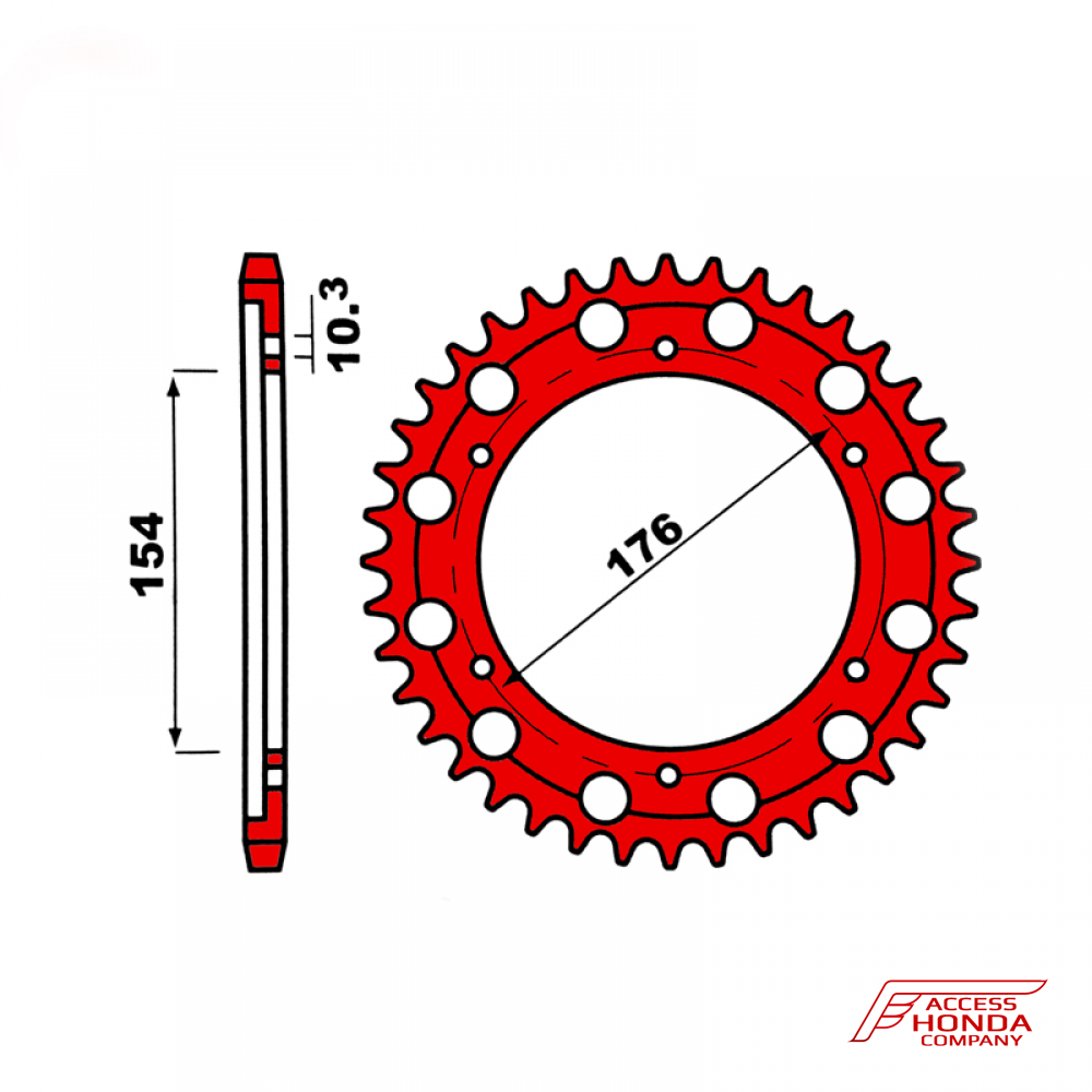 Звезда задняя ведомая PBR 4562 под 530 цепи Звезда задняя ведомая PBR 4562 под 530 цепи
